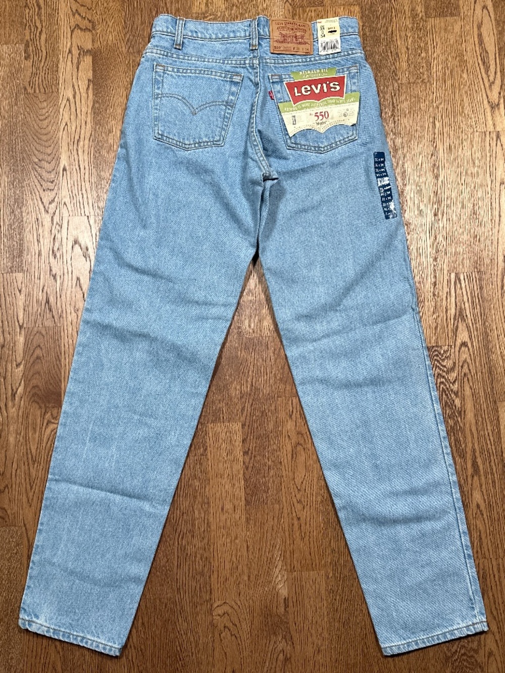 NWT Deadstock Vintage 90s Levi’s 550 Tapered Made in Canada Denim Jeans Mens 31